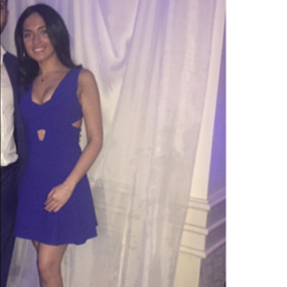 Bcbg party dress. Size 4 royal blue. Worn once.